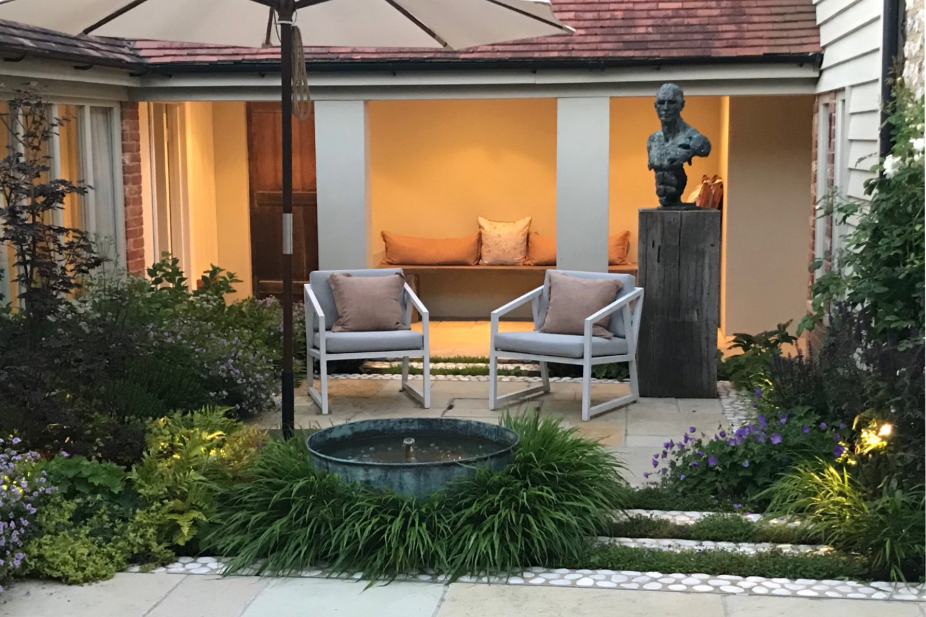 Internal Courtyard with Lighting