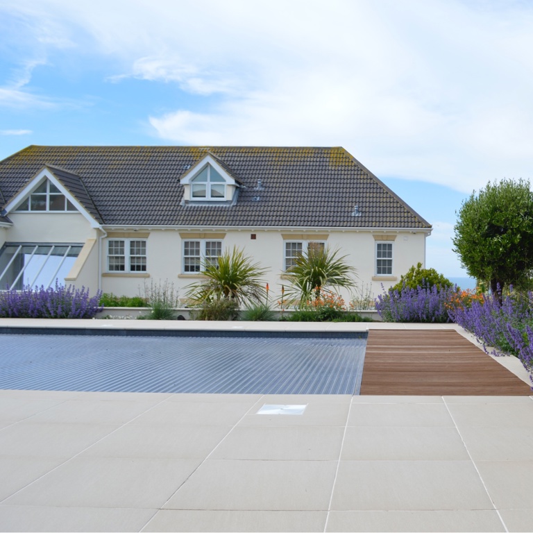 Swimming pool terrace