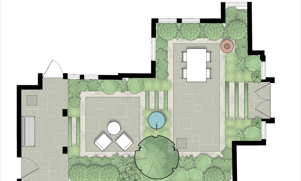 Courtyard Garden Design Masterplan